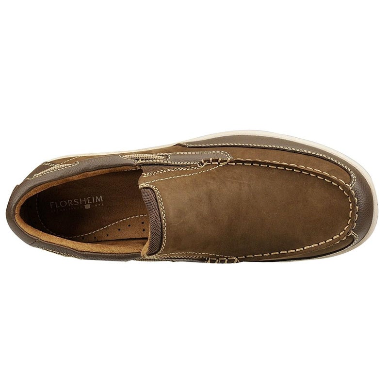 Florsheim Lakeside Moc Toe Slip On Men's Slip On, 11 D(M) US, Brown-Nubuck - Image 2